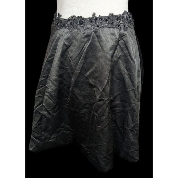 Handmade Gothic Knee Length Skirt With Floral Embroidered Waist - Picture 1 of 8